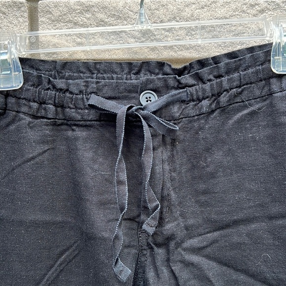 Old Navy Black Linen Blend Shorts Sz 8 - Picture 2 of 8